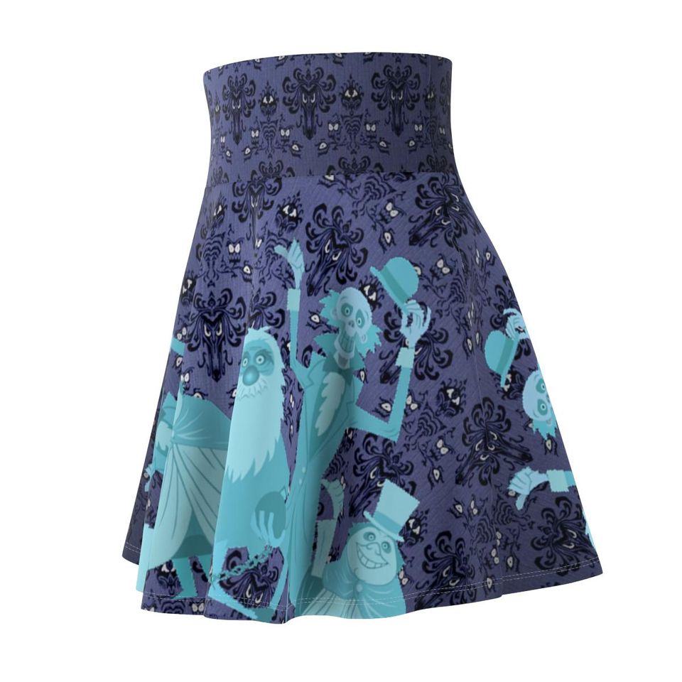 Hitch Hiking Ghosts - Haunted Mansion Wallpaper Running Skirt - Oogie Boogie Bash