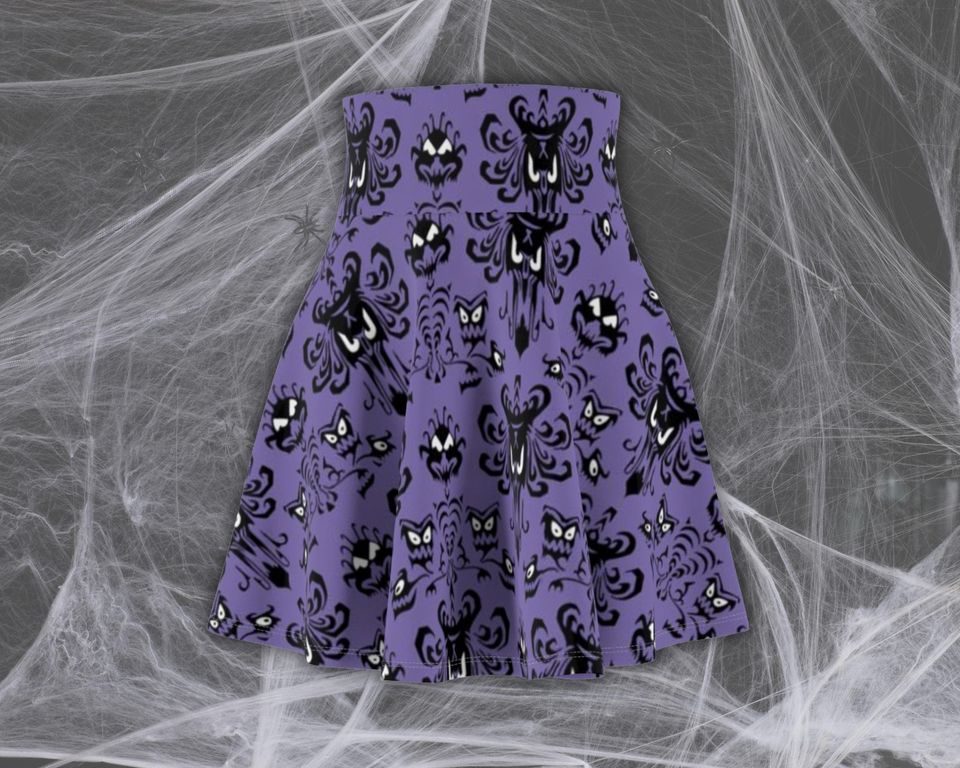 Haunted Mansion Wallpaper V2 Running Skirt - Oogie Boogie Bash