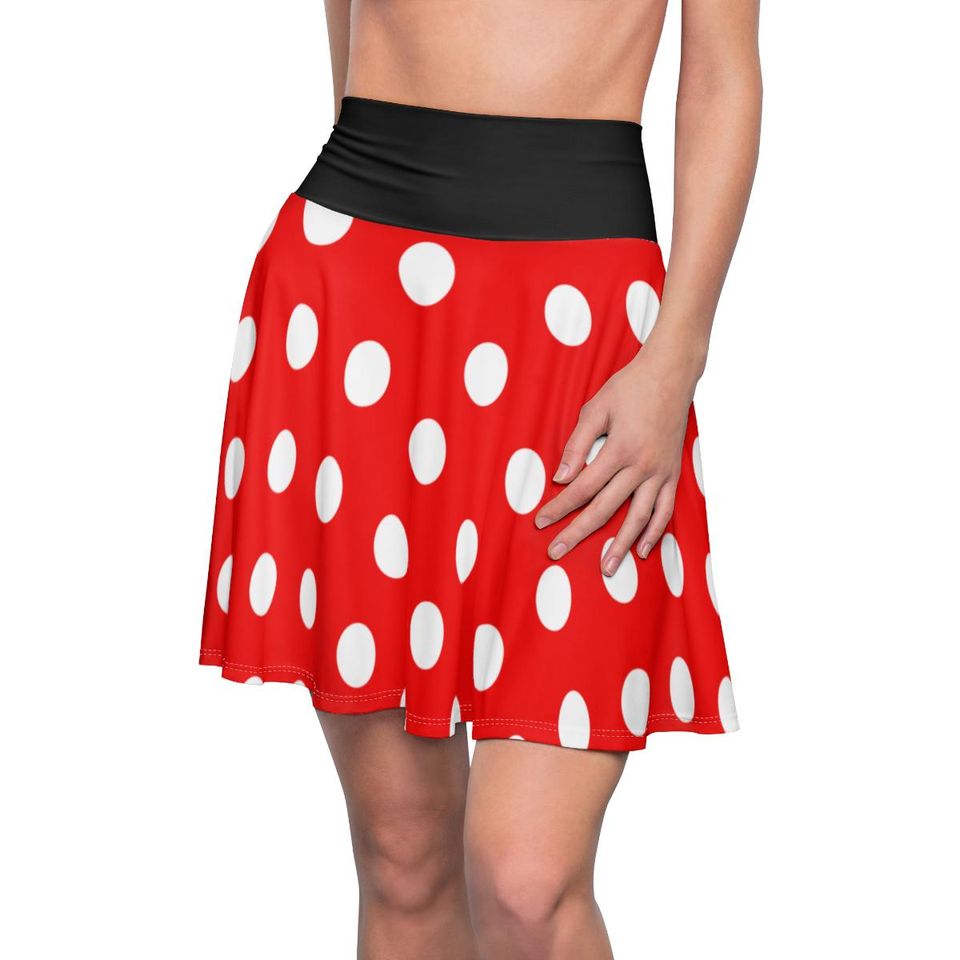 Red And White Polka Dot Mickey Running Skirt - Disney Bounding