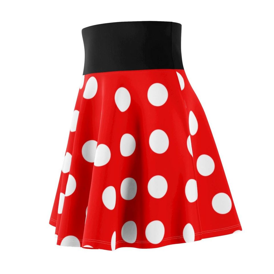 Red And White Polka Dot Mickey Running Skirt - Disney Bounding