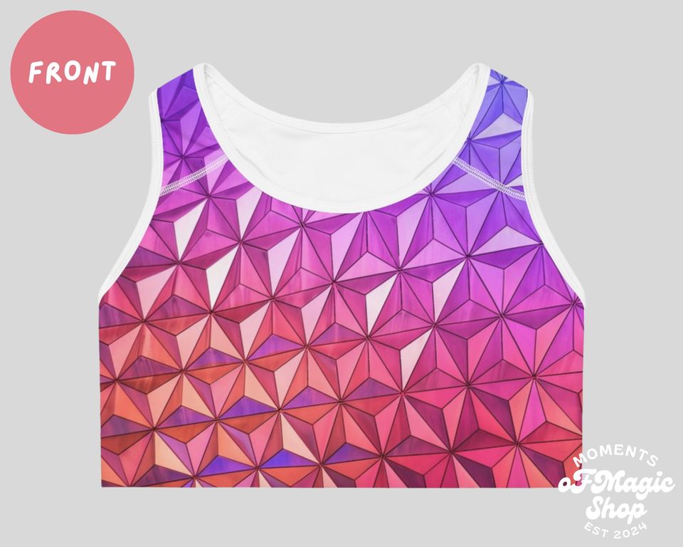 Sunset On Epcot Disney Sports Bra