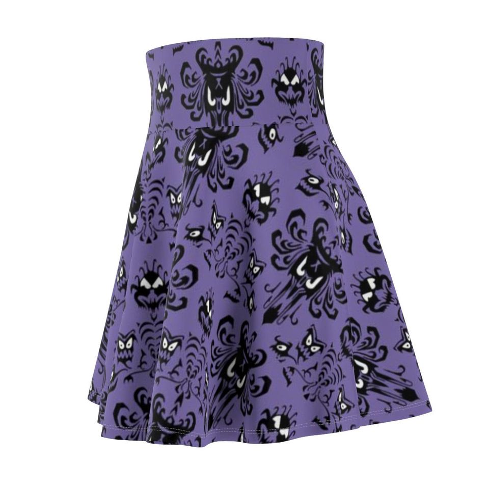 Haunted Mansion Wallpaper V2 Running Skirt - Oogie Boogie Bash