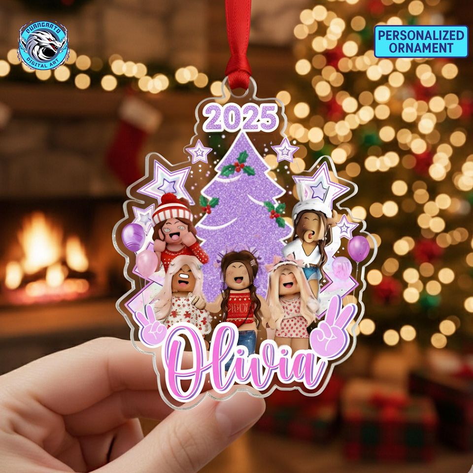 Personalized Roblox Girl Christmas Ornament: Acrylic Gamer Keepsake (2025)