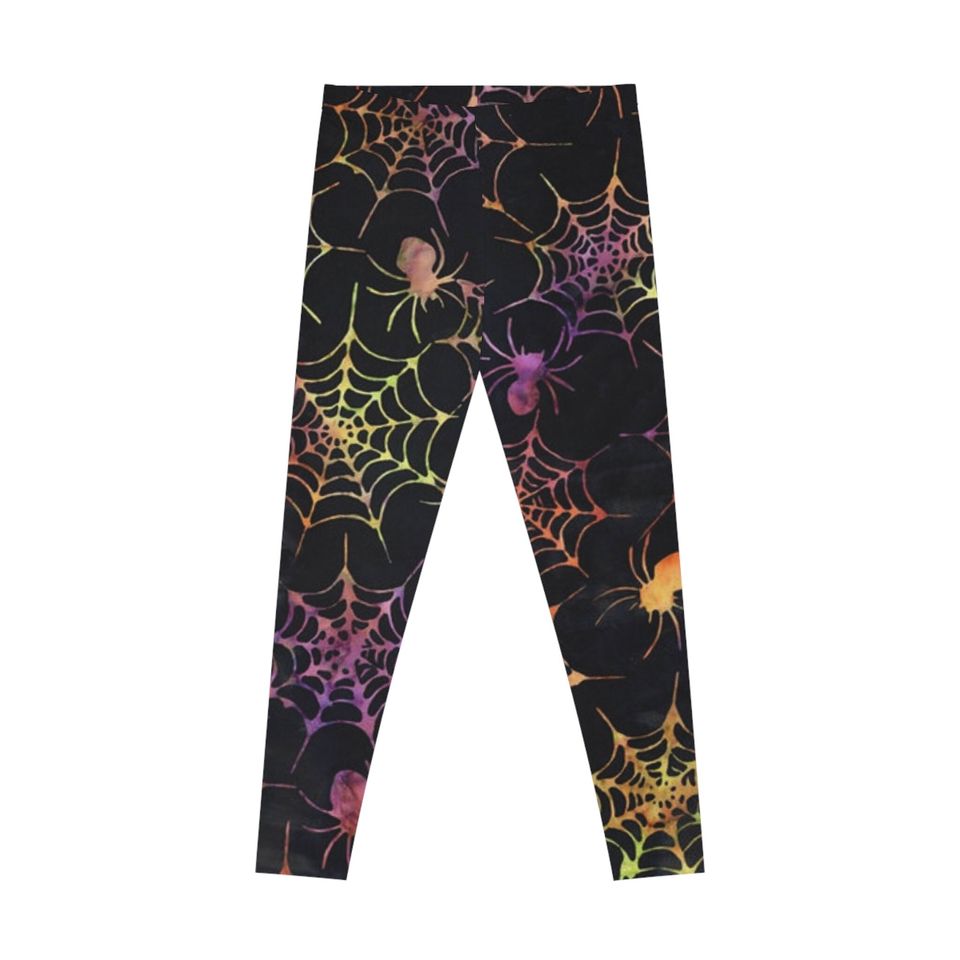 Soft Stretchy Leggings Halloween spider web, spooky yoga pants