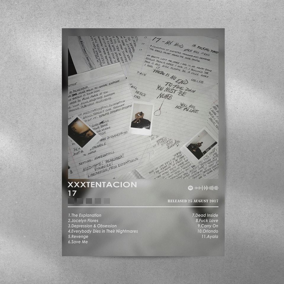 XXXTENTACION Poster Print | 17 Forever Poster | Music Poster | Album Cover Poster | Wall Decor | Music Gift | Room Decor