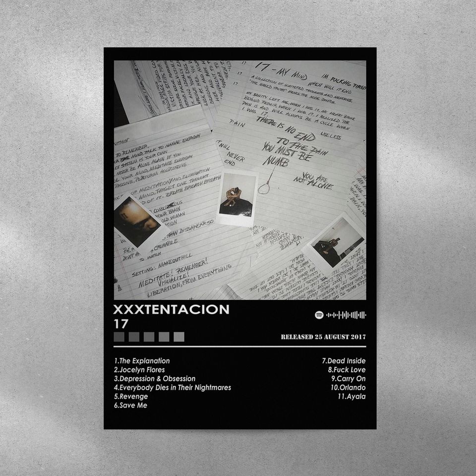 XXXTENTACION Poster Print | 17 Forever Poster | Music Poster | Album Cover Poster | Wall Decor | Music Gift | Room Decor