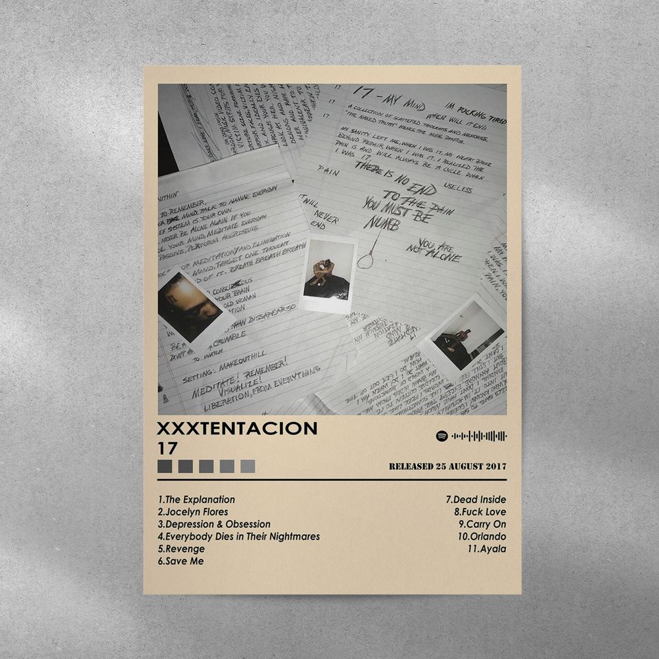 XXXTENTACION Poster Print | 17 Forever Poster | Music Poster | Album Cover Poster | Wall Decor | Music Gift | Room Decor