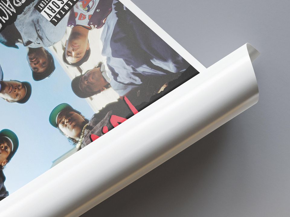 N.W.A Straight Outta Compton Poster Music Wall Decor Vertical Premium Matte