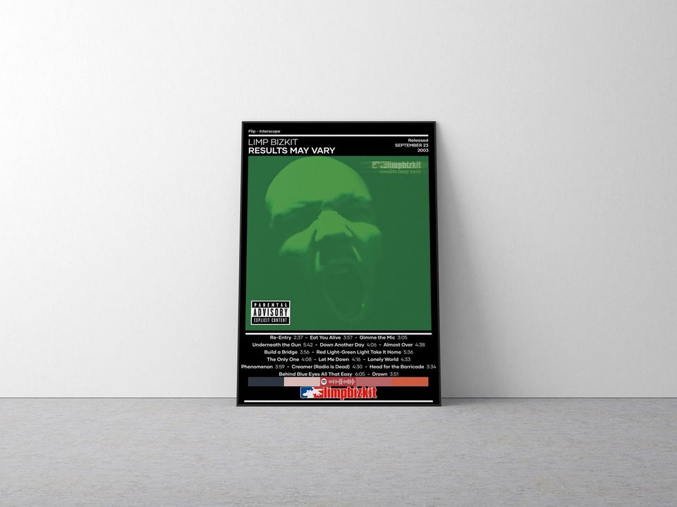 Limp Bizkit Poster, Results May Vary Poster, Metal Music Poster, Album Cover Poster