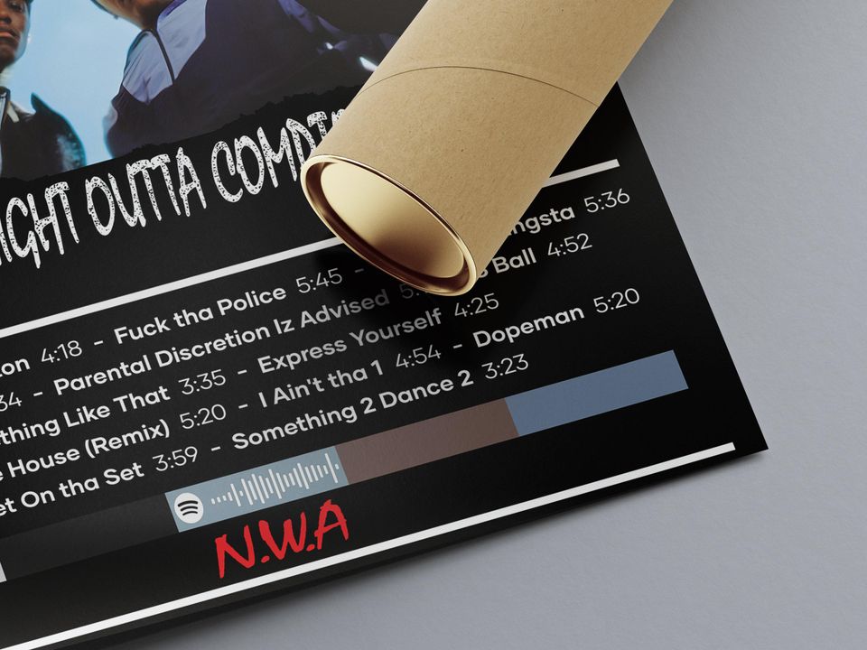 N.W.A Straight Outta Compton Poster Music Wall Decor Vertical Premium Matte