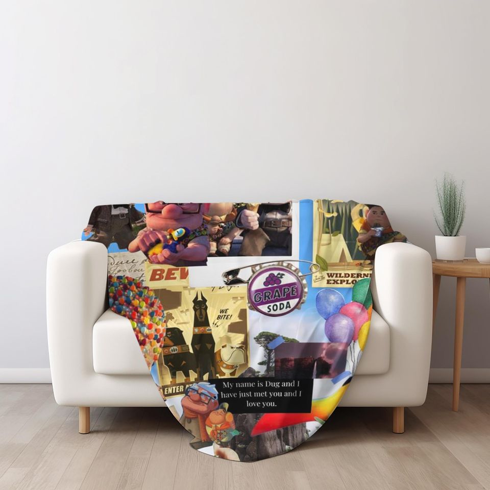 Personalized Disney Up Blanket, Adventure Is Out There, Carl and Ellie Blankets