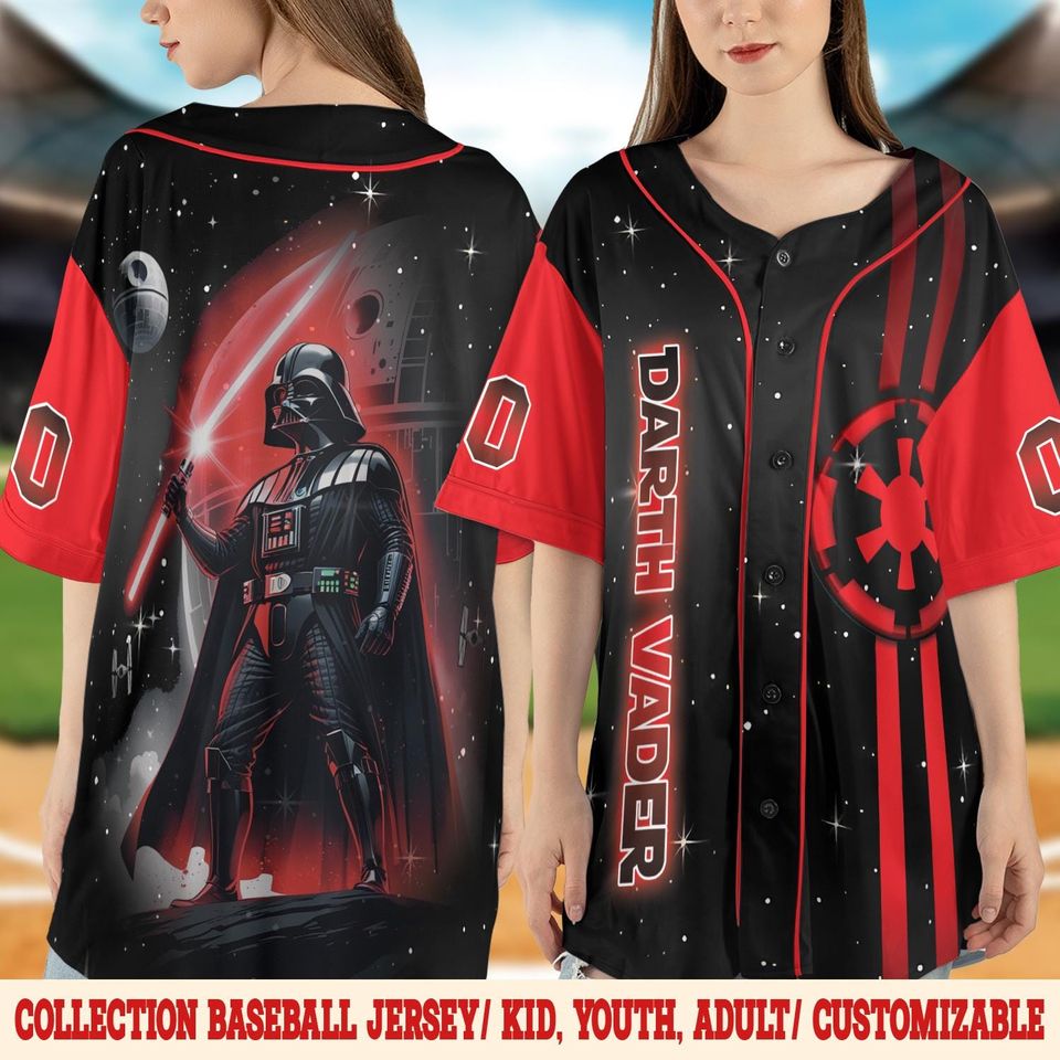 Darth Vader Jersey, Star Wars Baseball Jersey, Anakin Skywalker Shirt