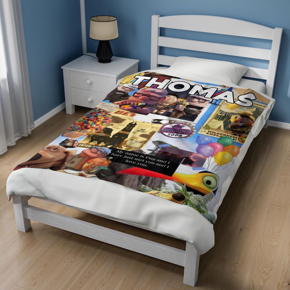 Personalized Disney Up Blanket, Adventure Is Out There, Carl and Ellie Blankets