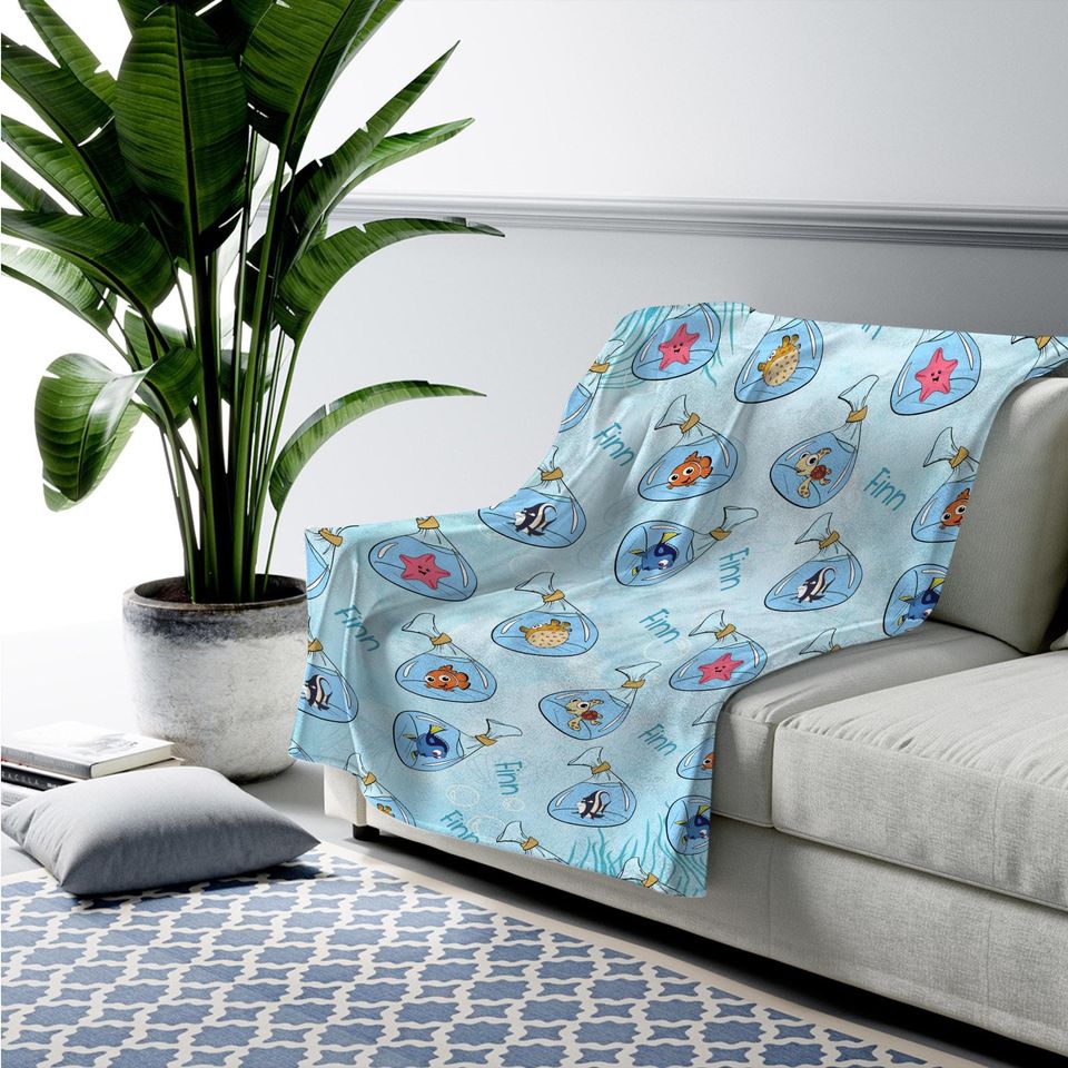 Finding Dory Fleece Blanket, Finding Dory Blanket, Finding Nemo Dory Blanket