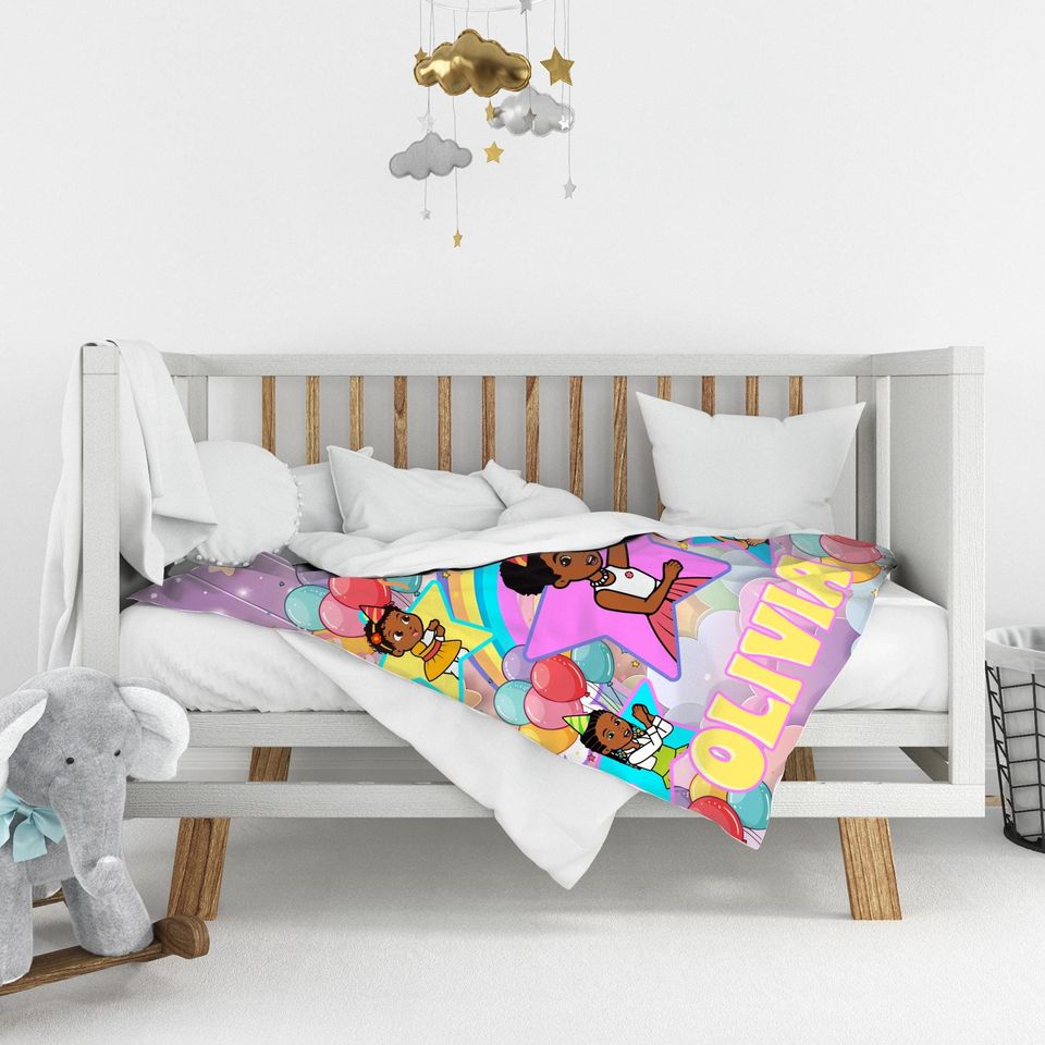 Personalized Gracie's Corner Blanket, Custom Name Baby Blanket