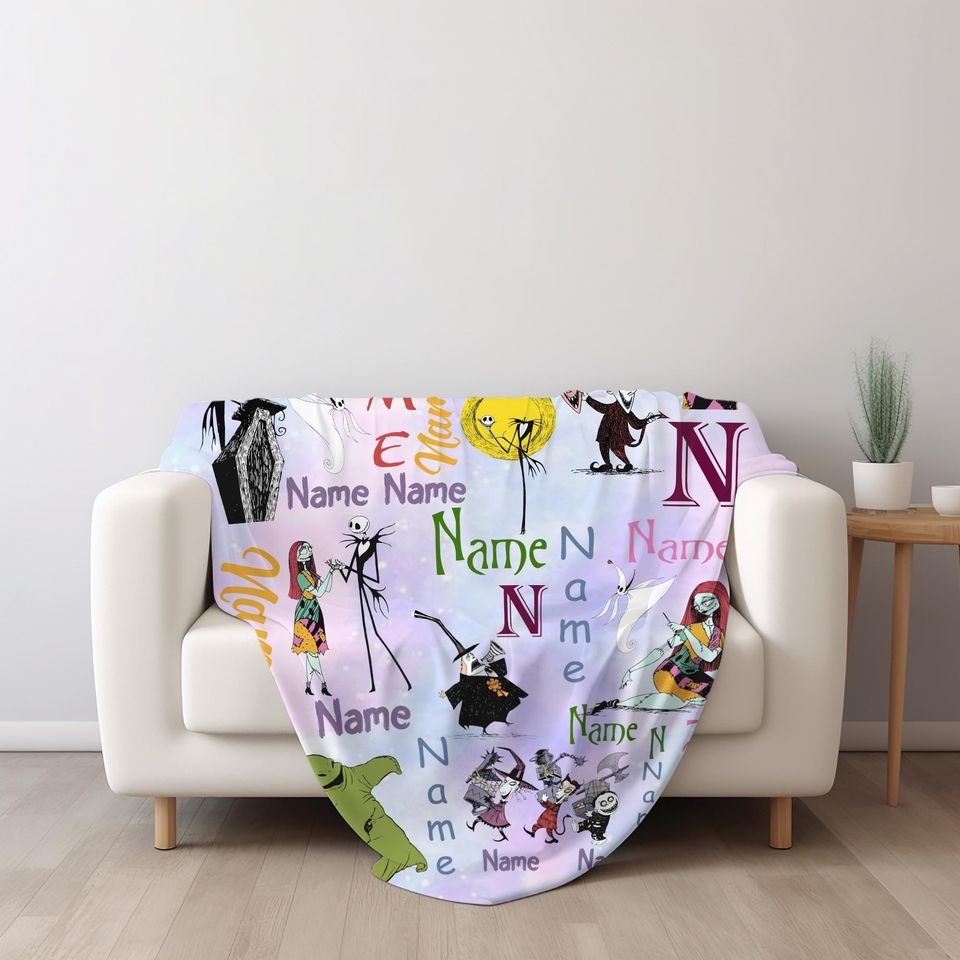 Personalized Disney The Nightmare Before Christmas Blanket