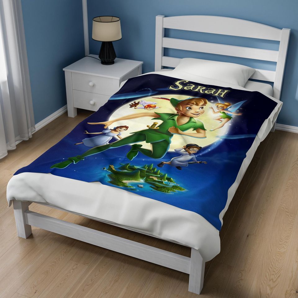 Personalized Disney Peter Pan Never Grow Up Blanket