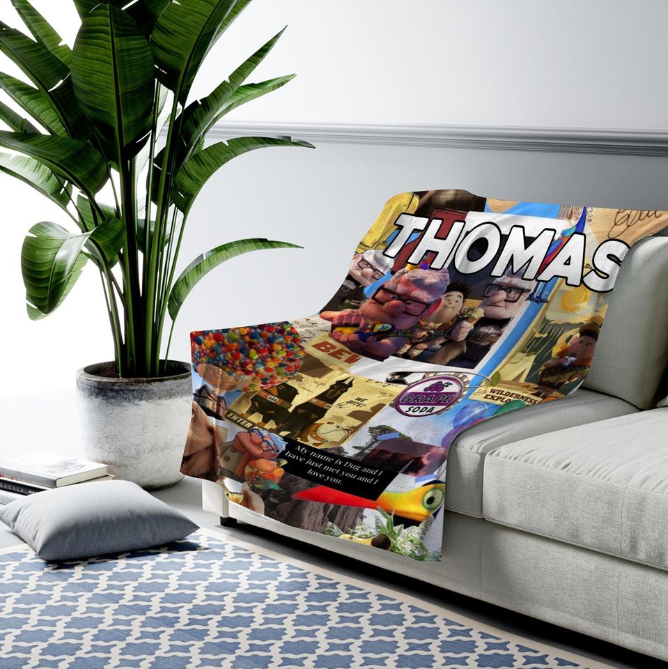 Personalized Disney Up Blanket, Adventure Is Out There, Carl and Ellie Blankets