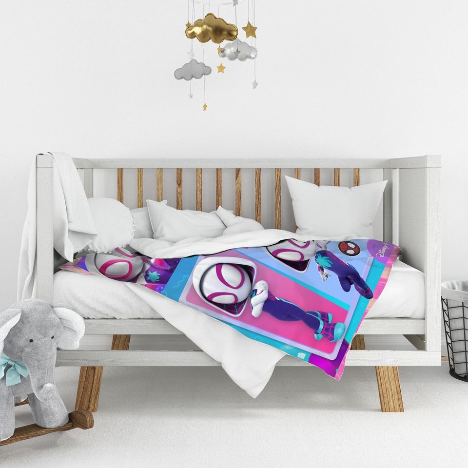 Personalized Name Spider Gwen Blanket , Spidey and His Amazing Friends, Spiderman Blanket