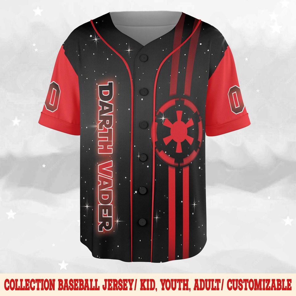 Darth Vader Jersey, Star Wars Baseball Jersey, Anakin Skywalker Shirt