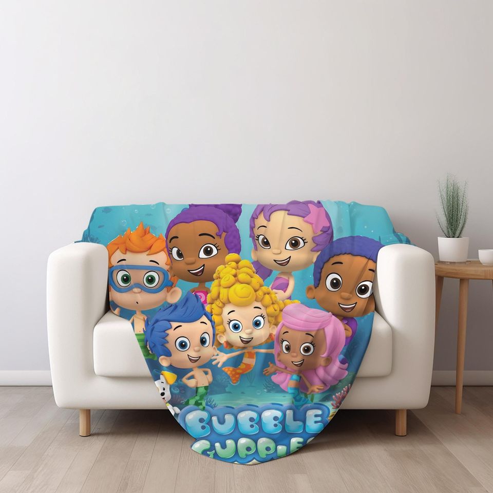 Custom Bubble Guppies Blanket, Disney Bubble Guppies Velvet Blanket