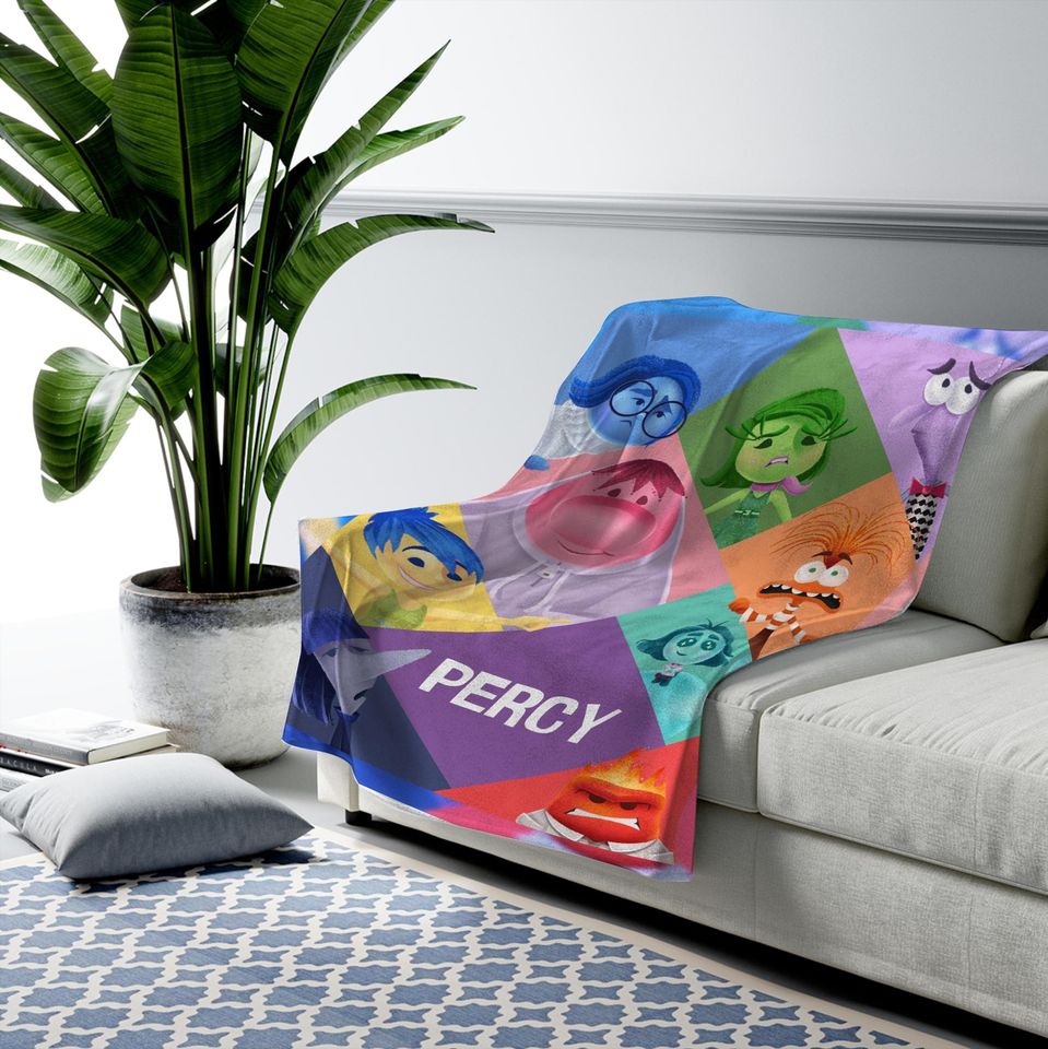 Personalized Disney Inside Out 2 Characters Blanket