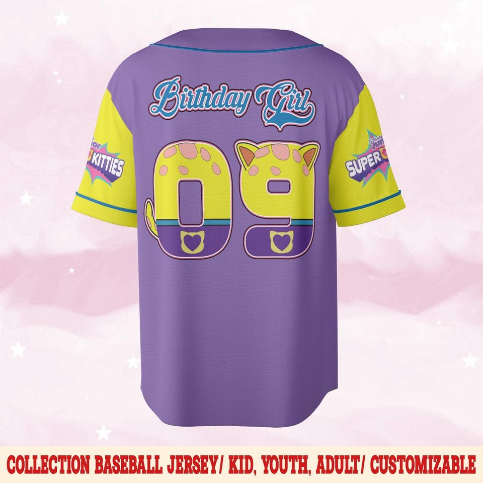 Personalized Disney Super Kitties Baseball Jerseys