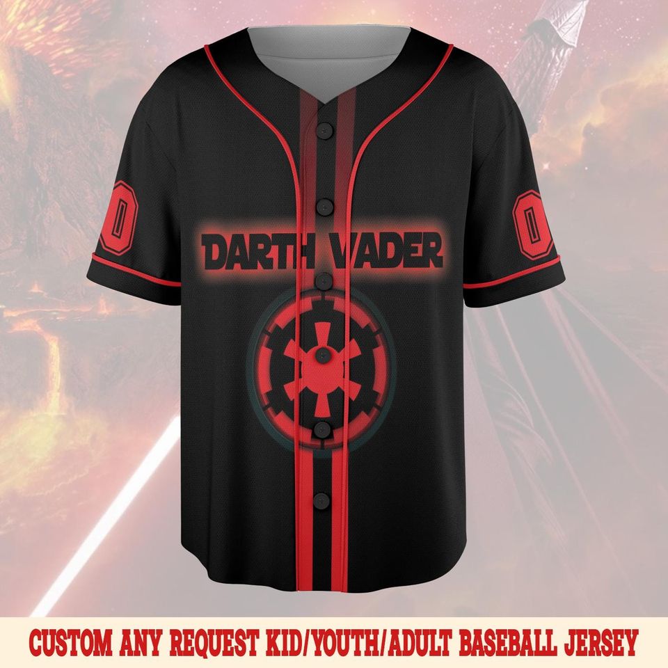 Darth Vader Jersey, Star Wars Baseball Jersey, Anakin Skywalker Tee