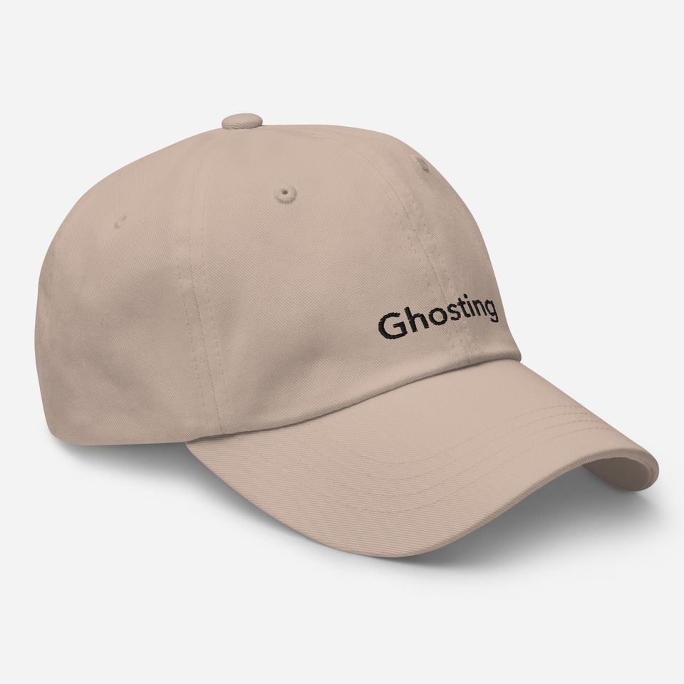 Unisex Dad Hat with Ghosting Black Embroidery