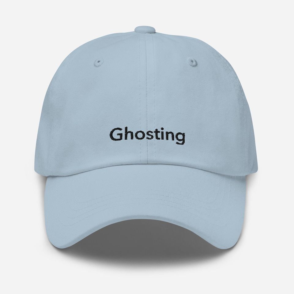 Unisex Dad Hat with Ghosting Black Embroidery