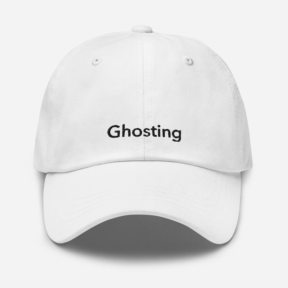 Unisex Dad Hat with Ghosting Black Embroidery