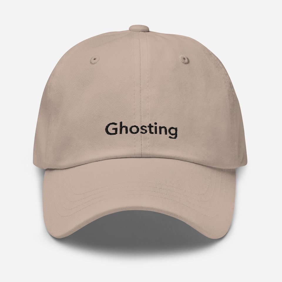 Unisex Dad Hat with Ghosting Black Embroidery