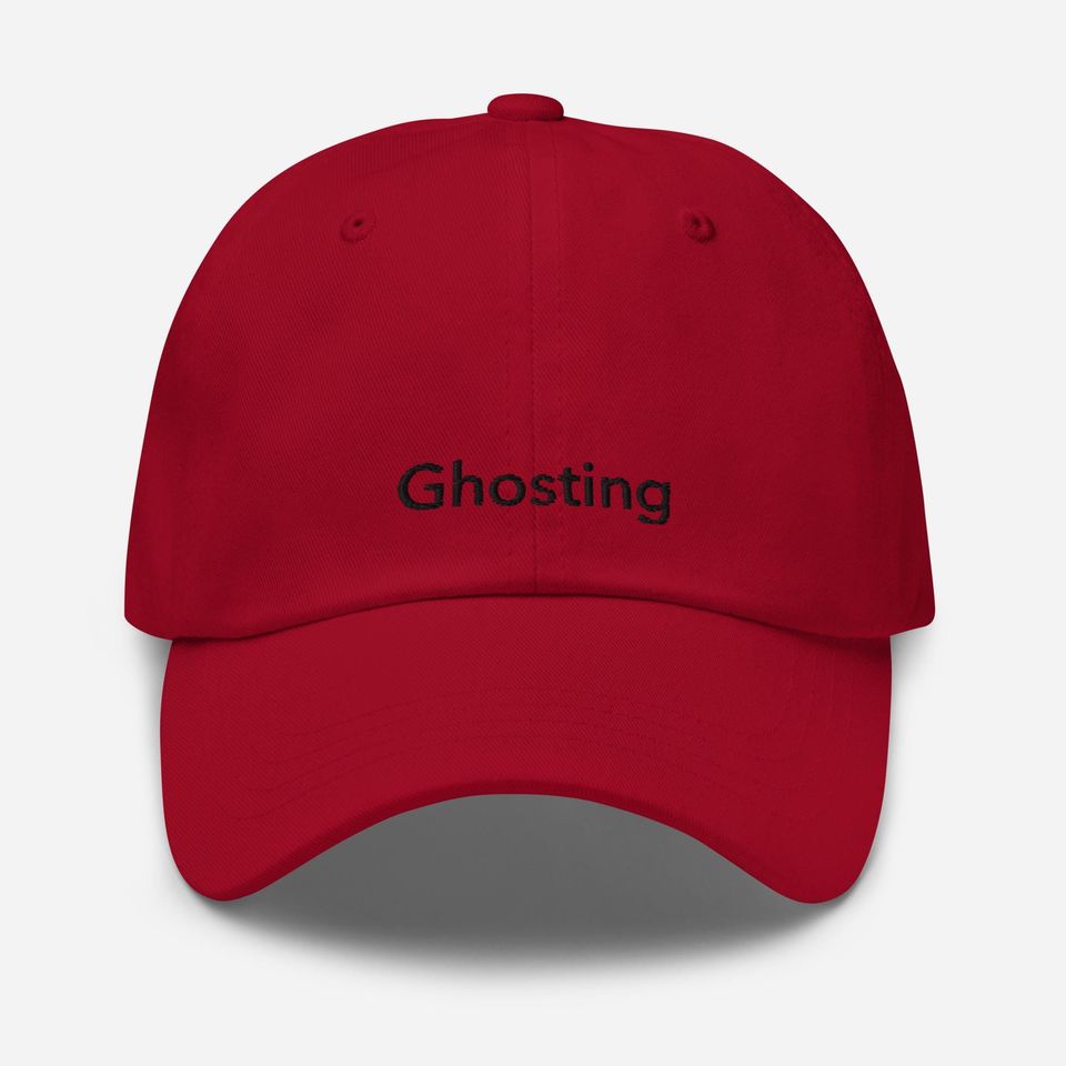 Unisex Dad Hat with Ghosting Black Embroidery