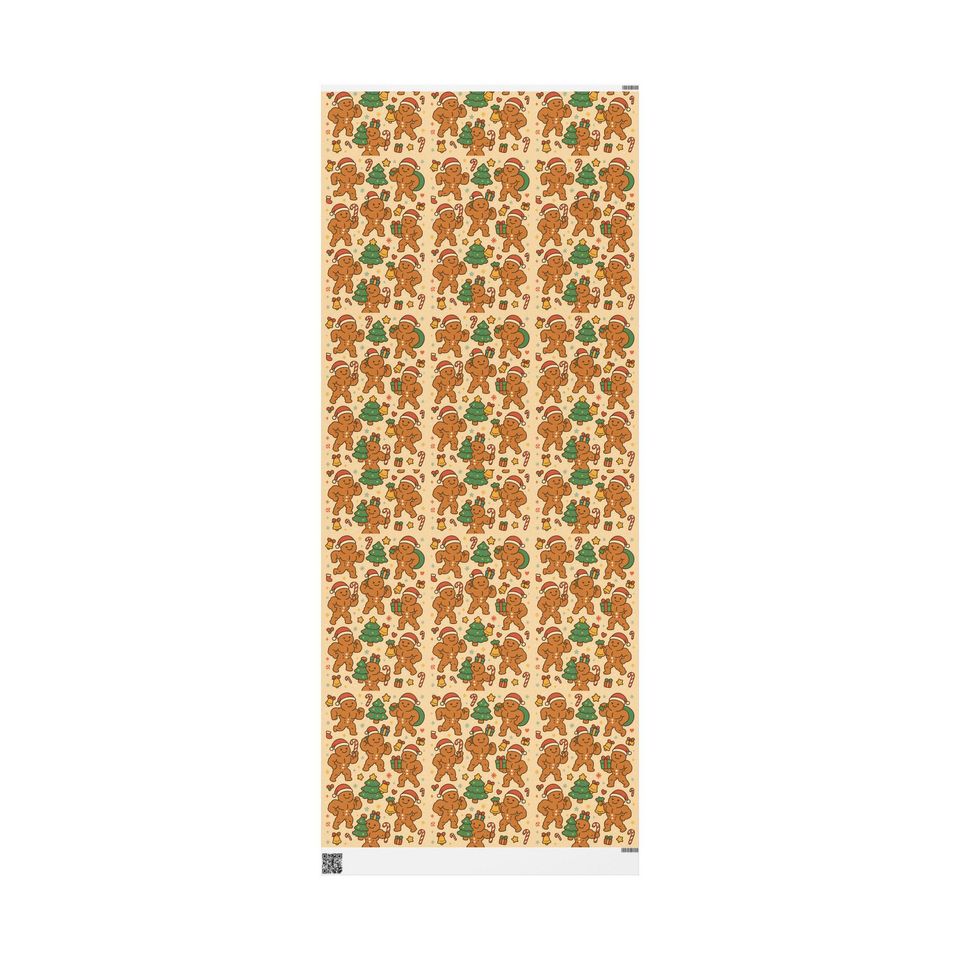 Funny Buff Gingerbread Men Christmas Wrapping Paper