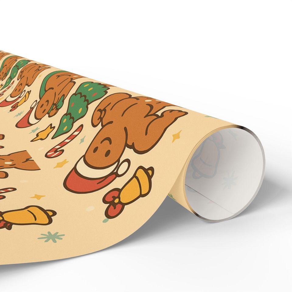 Funny Buff Gingerbread Men Christmas Wrapping Paper