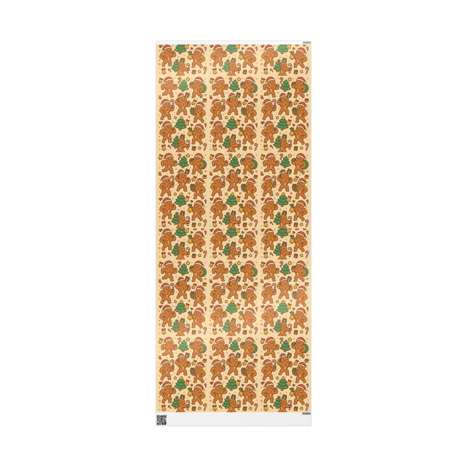Funny Buff Gingerbread Men Christmas Wrapping Paper