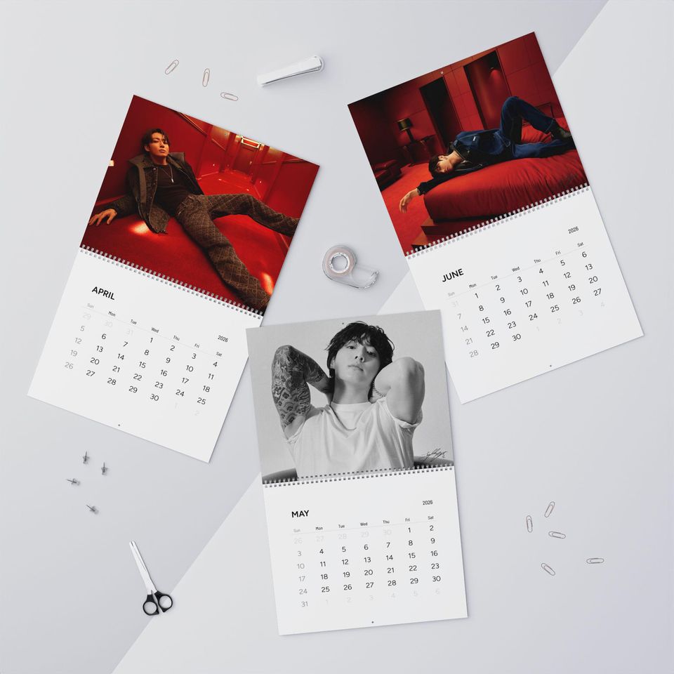 Jungkook 2026 Wall Calendar | BTS-Inspired Kpop Gift