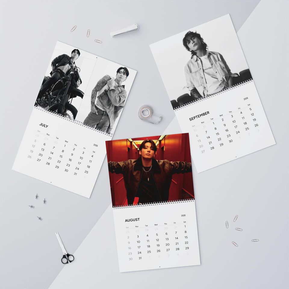 Jungkook 2026 Wall Calendar | BTS-Inspired Kpop Gift