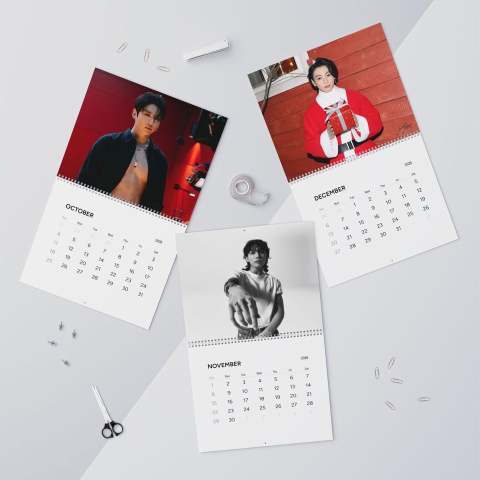 Jungkook 2026 Wall Calendar | BTS-Inspired Kpop Gift