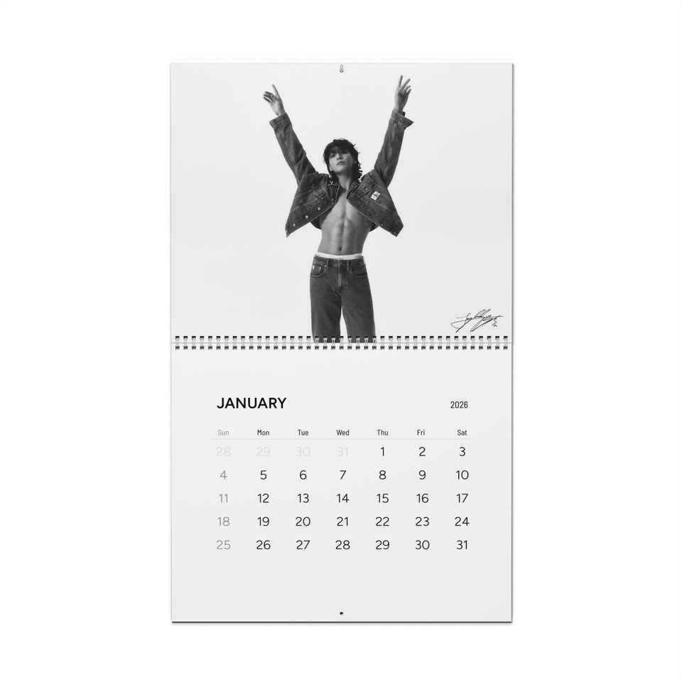 Jungkook 2026 Wall Calendar | BTS-Inspired Kpop Gift