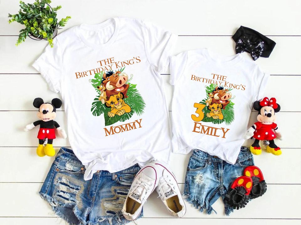 Lion King Birthday Shirt, Simba Tee, Matching Family Birthday Shirts, Birthday Boy Shirt,  Birthday Family Outfit, Custom Toddler Shirt
