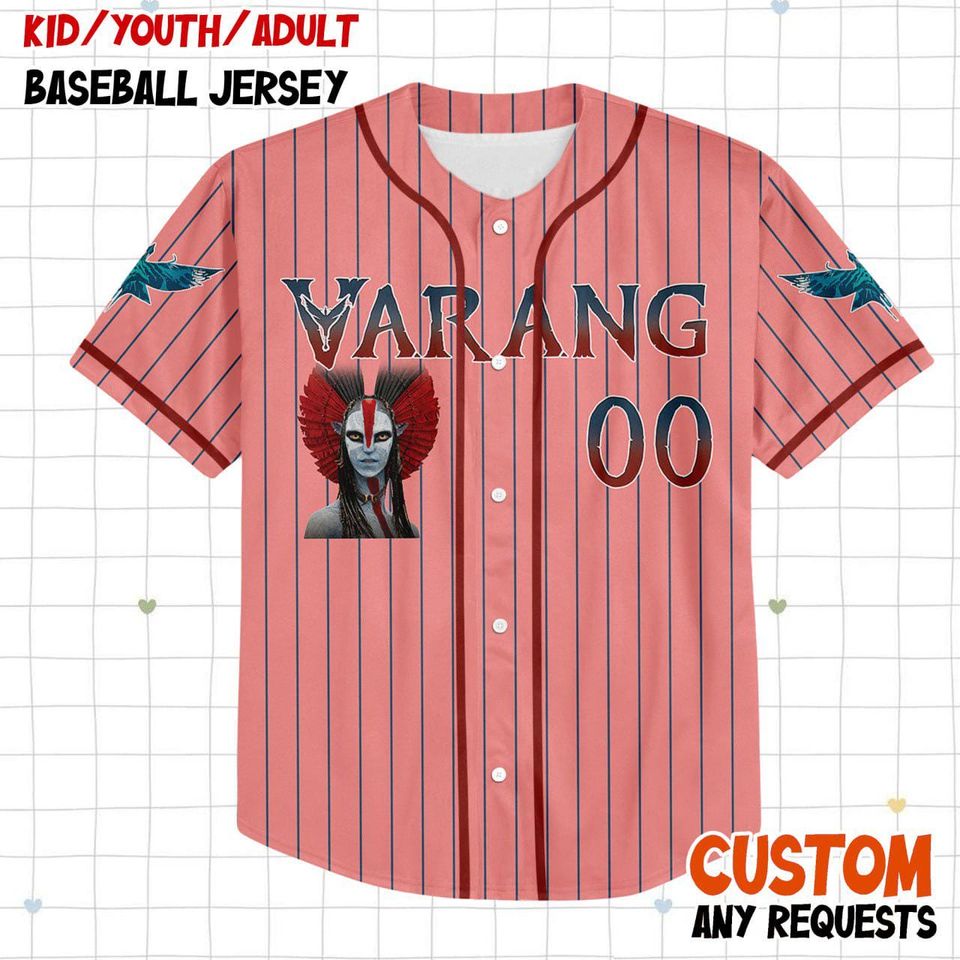 Personalized Varang Avatar  Baseball Jersey, Custom Fire and Ash Avatar Festival Jersey