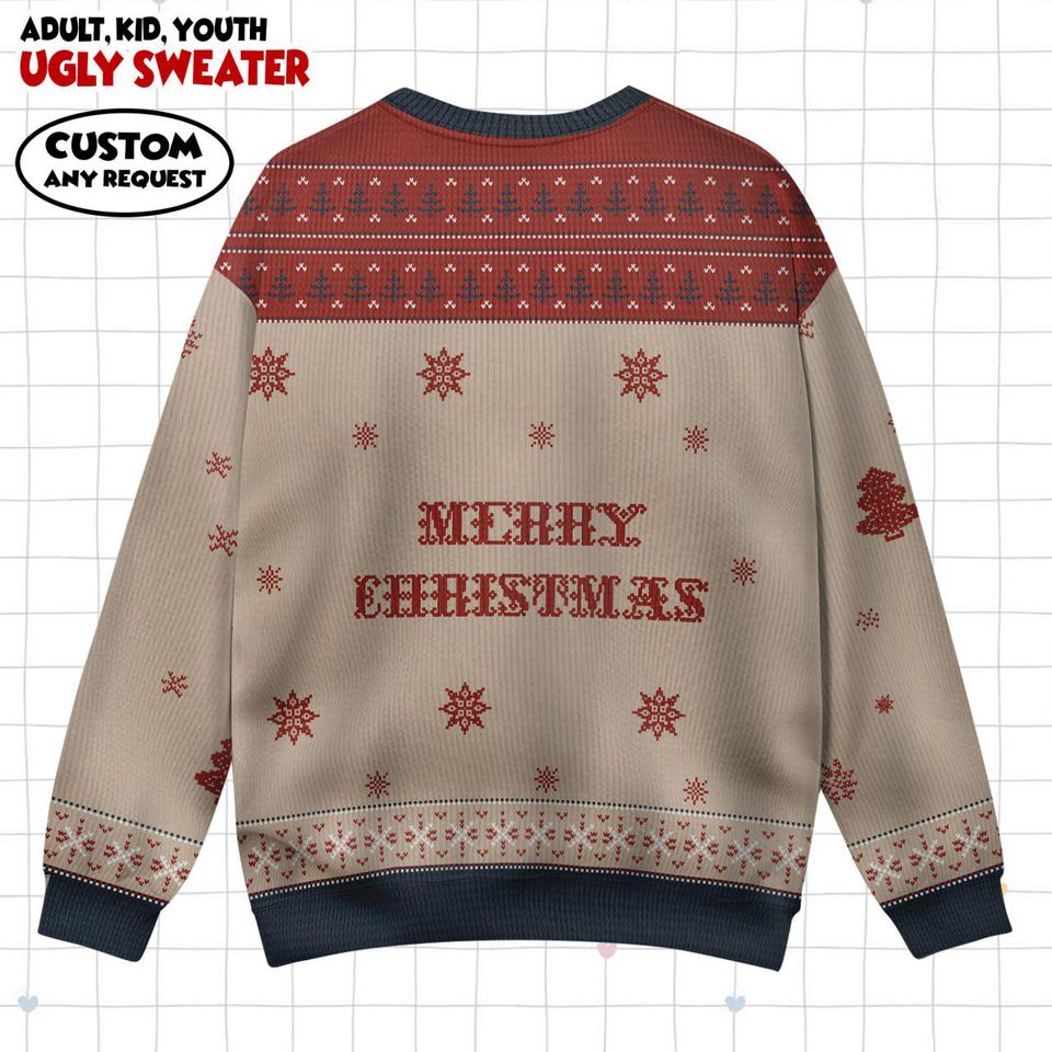 Penguin Overstimulated But Festive Ugly Christmas Sweater, Penguin Christmas Sweater, Overstimulated Xmas Sweater, Friendsmas Gift