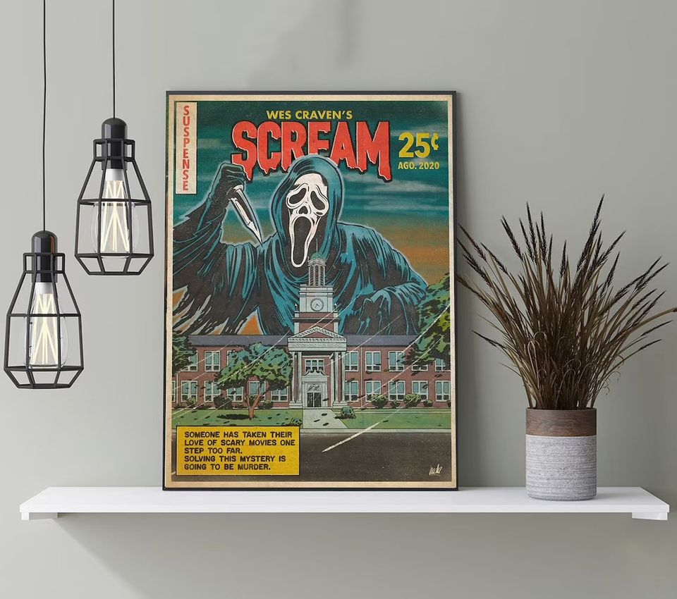 Scream Ghostface Poster, Ghostface Vintage Poster