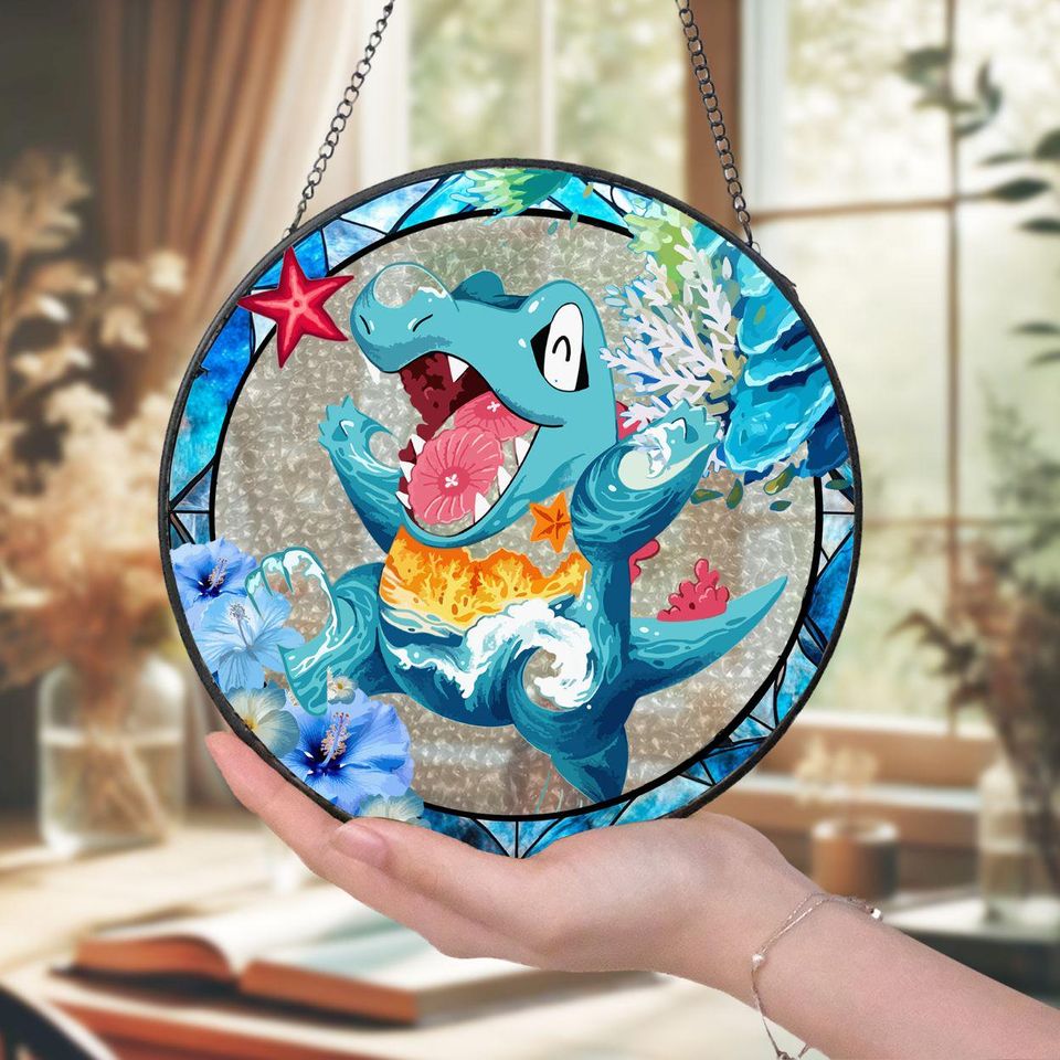 PKM Glass Suncatcher Window Art Gift for Collectors Home Decor
