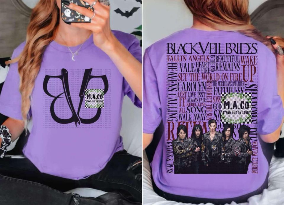 BVB tshirt Black Veil Brides Song title tshirt merch