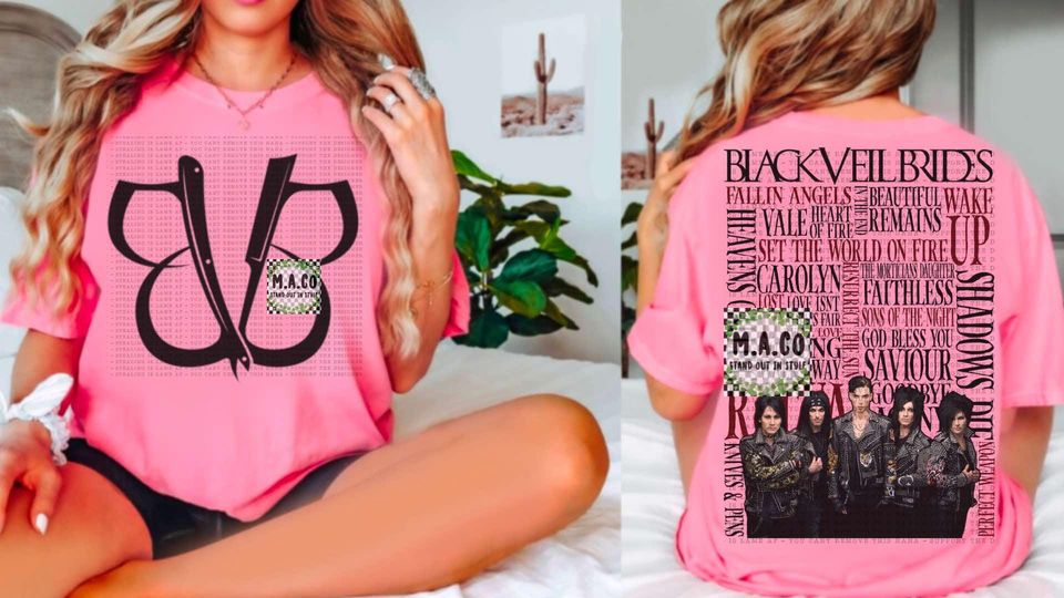BVB tshirt Black Veil Brides Song title tshirt merch