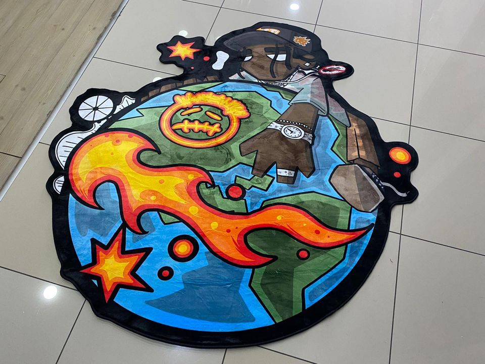 Travis x Murakami Rug: Cactus Jack Flower Design