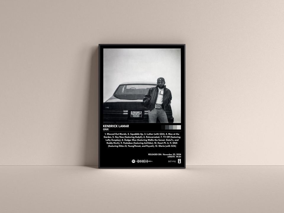 Kendrick Lamar GNX Poster, Kendrick Lamar Gift Poster