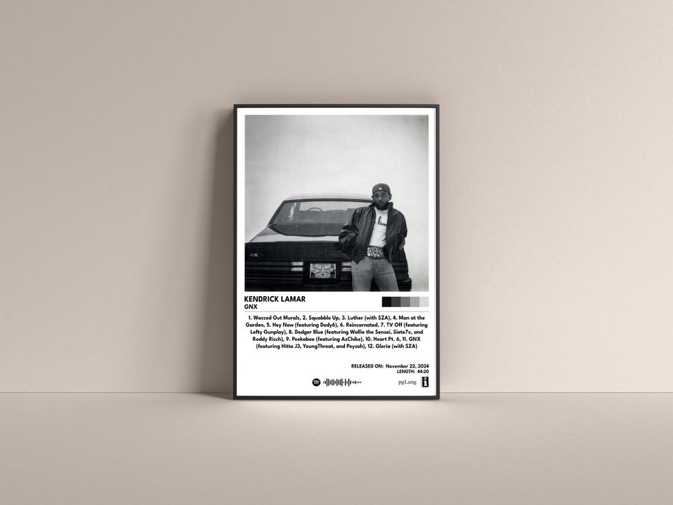 Kendrick Lamar GNX Poster, Kendrick Lamar Gift Poster